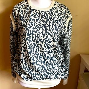 Leopard navy print fashion sweatshirt
